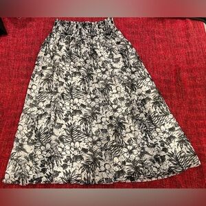 George maxi black and white floral skirt